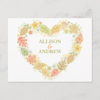 Carte Postale Faire-part Chute en amour Sauvez la date