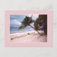 Ciel orageux, Plage, Palmier, Negril, Jamaïque