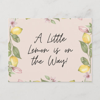 Carte Postale Faire-part Citron Rose