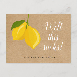 Carte Postale Faire-part Citrons rustiques changent la date de l'événement