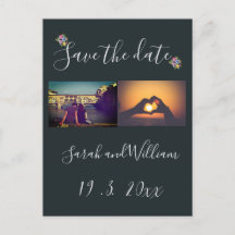 Classé Boho Chic Floral Navy Mariage à thème