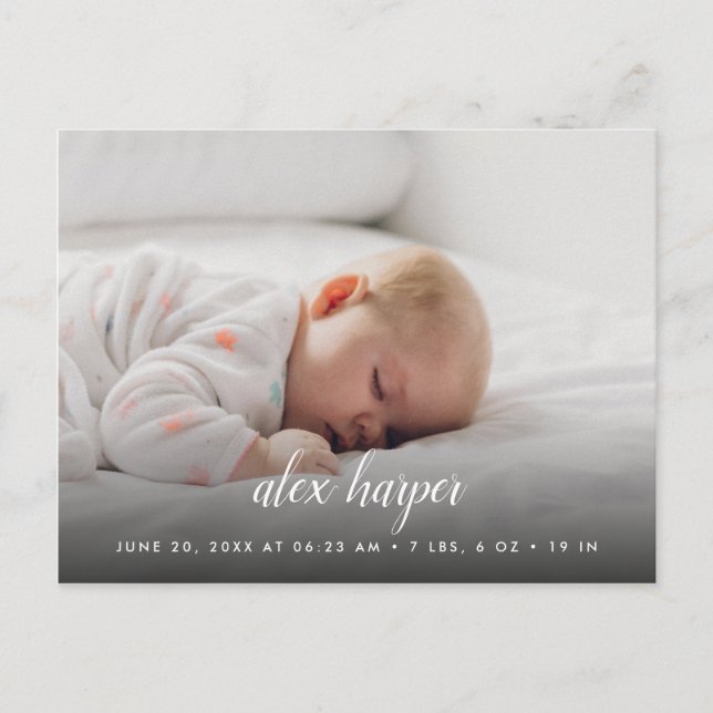 Carte Postale Faire-part Classic photo collage Naissance (Devant)