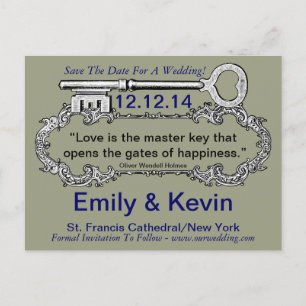 Carte Postale Faire-part Clé à mon coeur