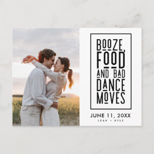 Carte Postale Faire-part Code QR de mariage drôle avec photo - Économisez l