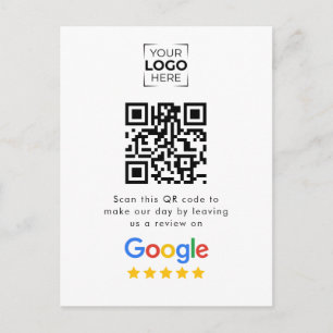 Carte Postale Faire-part Code QR de révision Google Avis sur l'entreprise