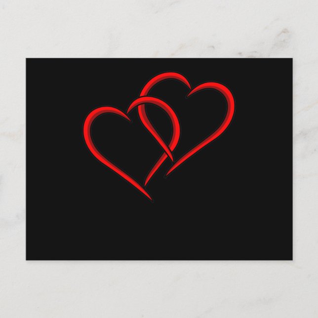 Carte Postale Faire-part Coeur Valentine Cute Romantique Valentines Coupl (Devant)
