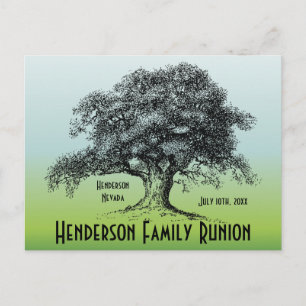 Carte Postale Faire-part Collecte de réunion Vintage de l'arbre généalogiqu
