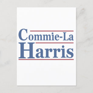 Carte Postale Faire-part Commie-La Harris 2024 Funny Anti Kamala Harris