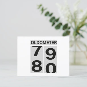 Carte Postale Faire-part Compteur de vieillesse pour 80e anniversaire