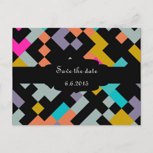 Carte Postale Faire-part Conception abstraite de formes connectées