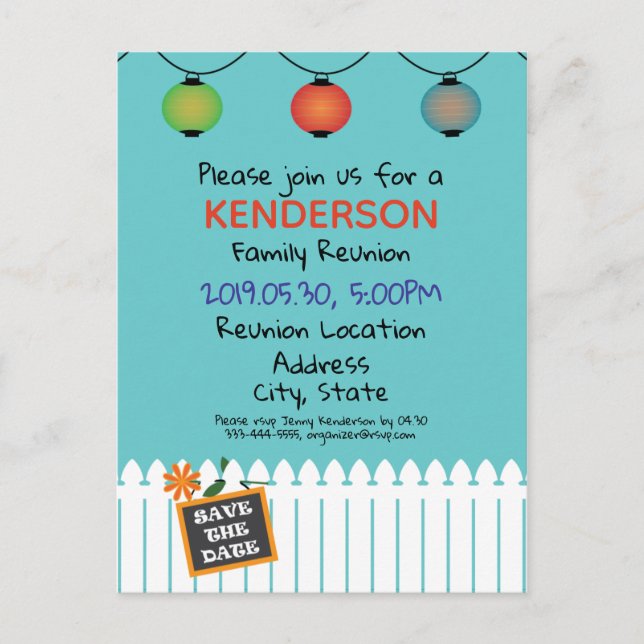 Carte Postale Faire-part Conception du regroupement familial (Devant)