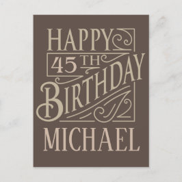 Carte Postale Faire-part Conception masculine de joyeux anniversaire