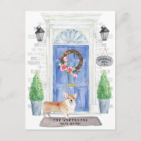 Carte postale Faire-part Corgi Moving