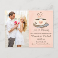 Coupe de café Blush Monogramme Coeur Enregistrer l