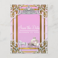 Couronne et Carrosse Princesse en Or Rose Enregist