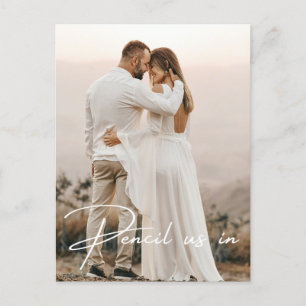 Carte Postale Faire-part Crayonnez-Nous Dans Enregistrer La Date Photo Anno