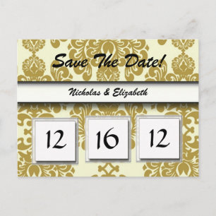 Carte Postale Faire-part CUTE Enregistrez la date Calendrier personnalisé