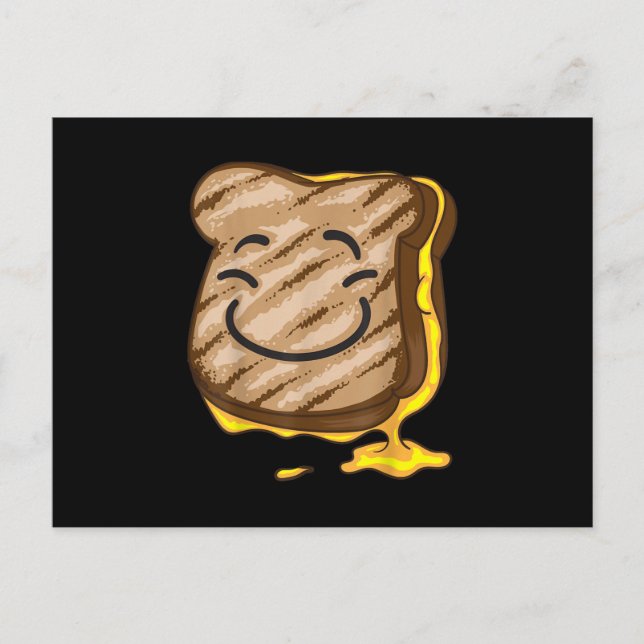Carte Postale Faire-part Cute I Heart Happy Grill Cheese Sandwich Gift (Devant)
