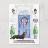 Carte postale Faire-part Dachshund Moving