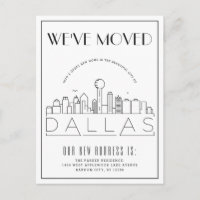 Dallas Skyline Moderne Deco | Changement d'Adresse