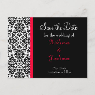 Carte Postale Faire-part Damask Enregistrer la Date
