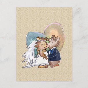 Carte Postale Faire-part Dance Couple Mariage de dessin animé