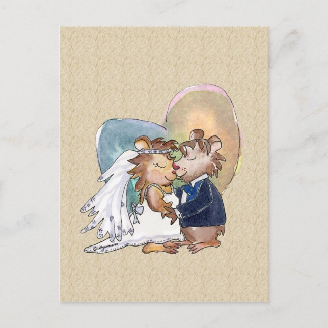 Carte Postale Faire-part Dance Couple Mariage de dessin animé (Devant)