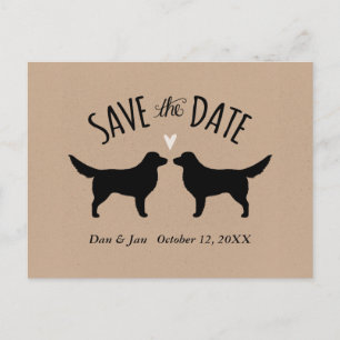 Carte Postale Faire-part Date de mariage de Retriever de Tolling de Canard