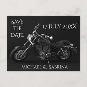 Carte Postale Faire-part Date de sauvegarde de moto personnalisée