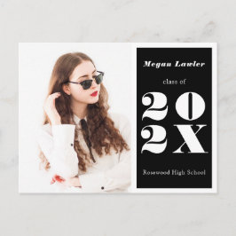 Carte Postale Faire-part de classe tendance noir