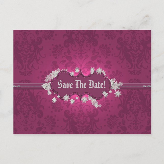 Carte Postale Faire-part de date mariage (Devant)