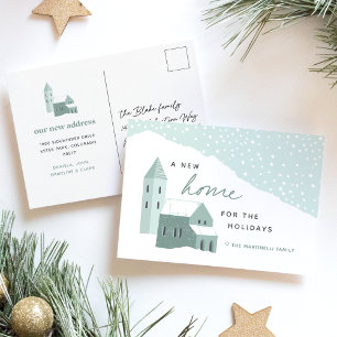 Carte postale Faire-part de déménagement de villag