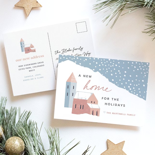 Carte postale Faire-part de déménagement de villag (Créateur téléchargé)