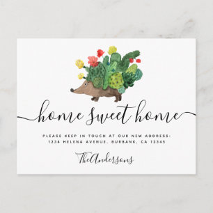 Carte Postale Faire-part de déplacement Cactus Hérison