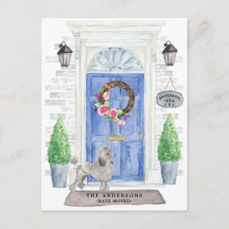 Carte postale Faire-part de déplacement de caniche