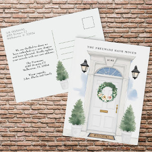 Carte Postale Faire-part de déplacement de la porte avant blanch