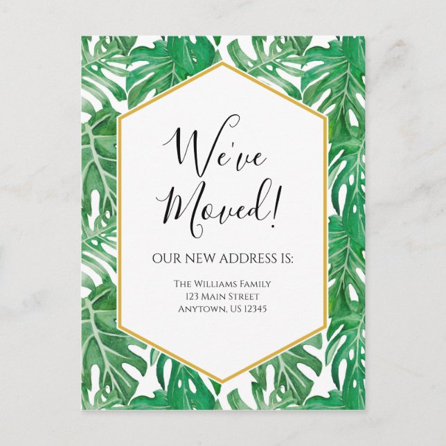 Carte postale Faire-part de déplacement de l'aquar (Devant)