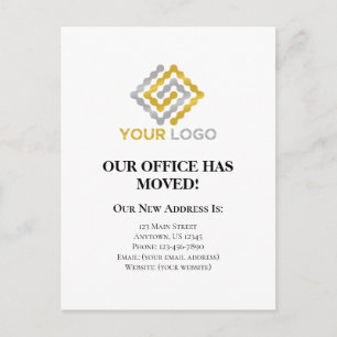 Carte postale Faire-part de déplacement du logo de