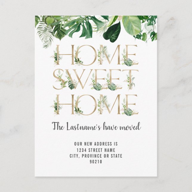 Carte Postale Faire-part de déplacement du milieu marin vert (Devant)