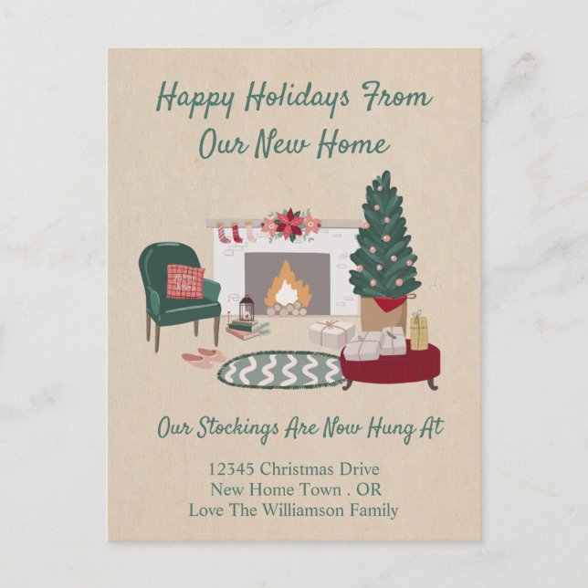 Carte Postale Faire-part de déplacement | Nouvelle maison pour l (Devant)