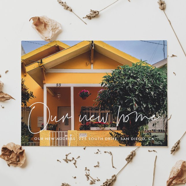 Carte Postale Faire-part de déplacement photo moderne minimalist (Créateur téléchargé)