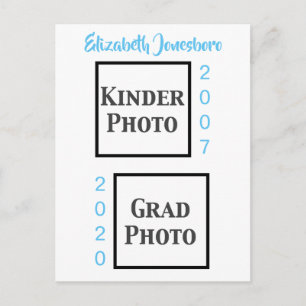 Carte Postale Faire-part de diplôme classique d'hier et d'aujour