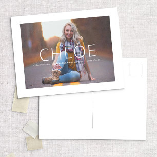 Carte postale Faire-part de diplôme de photo éléga