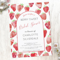 Faire-part de fiançailles aux fraises