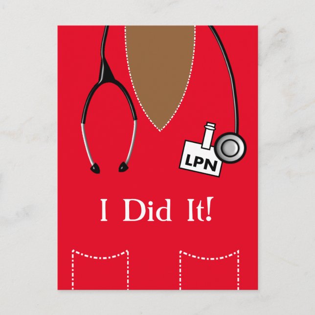 Carte Postale Faire-part de graduation des infirmières du LPN No (Devant)