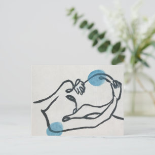 Carte Postale Faire-part de grossesse bébé garçon