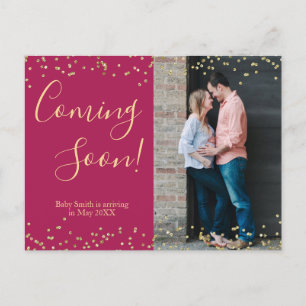 Carte postale Faire-part de grossesse Confetti Bur