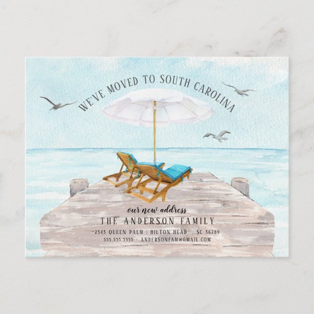 Carte Postale Faire-part de la mer tropicale (Devant)