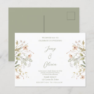 CARTE POSTALE FAIRE-PART DE MARIAGE