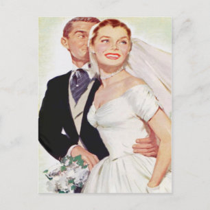 Carte Postale faire-part de mariage budgétaire